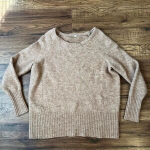 Aritzia Babaton Brown Scoop Neck Wool Blend Sweater Women‎ Small Quiet Luxury